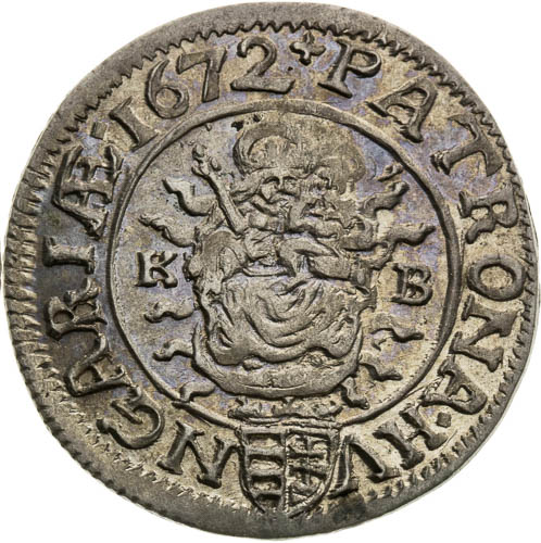 3 Kreutzer 1672 - back