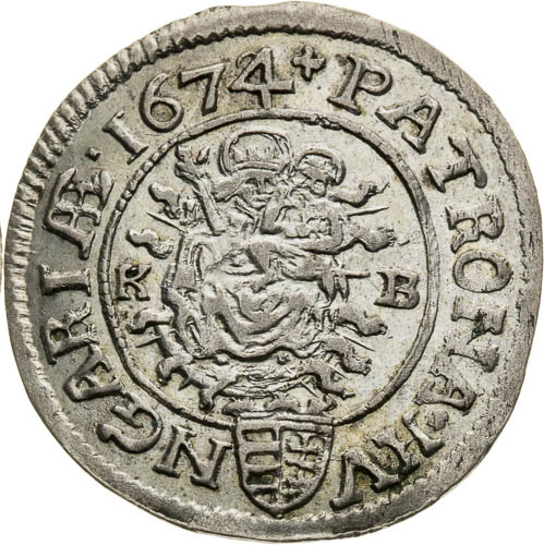 3 Kreutzer 1674 - back