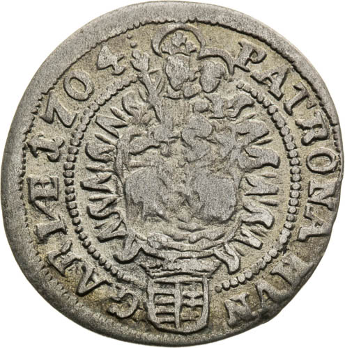 3 Kreutzer 1704 - back