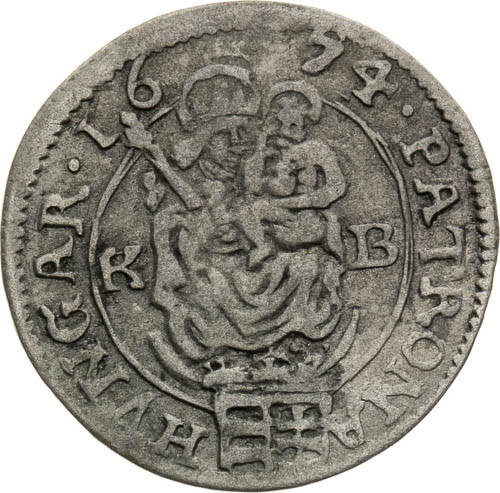2 Kreutzer 1674 - back