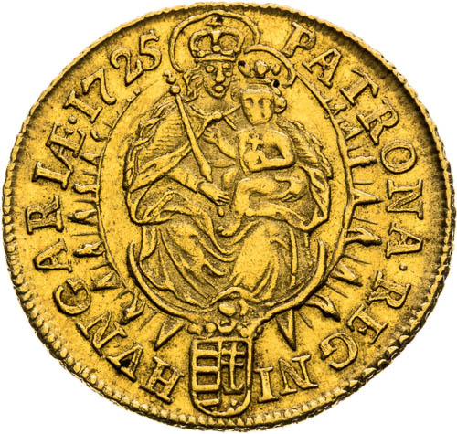 Dukát 1725 - reverz