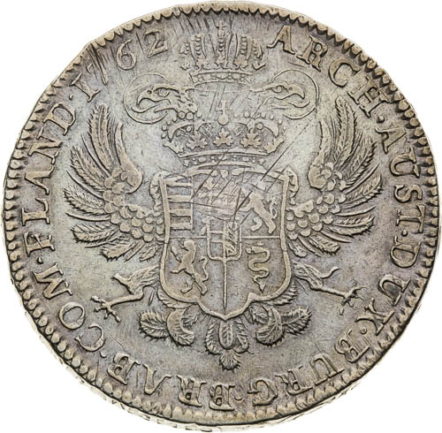 Krížový toliar 1762 - reverz