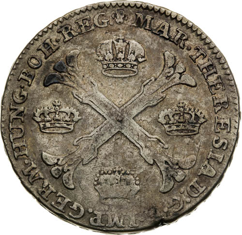Krížový toliar 1768 - averz