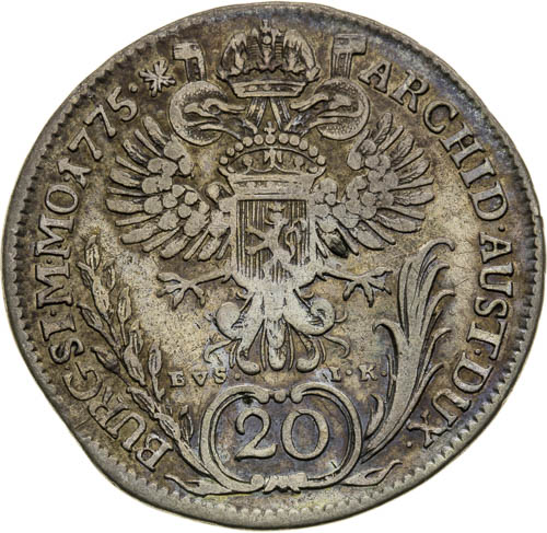 20 Kreutzer 1775 - back