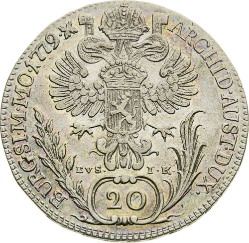 20 Kreutzer 1779 - back