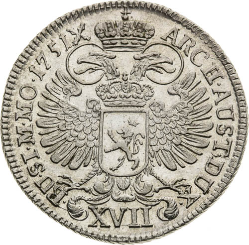 XVII Kreutzer 1751 - back