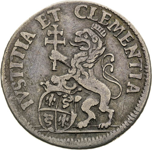 Strieborný žetón 1741 - reverz