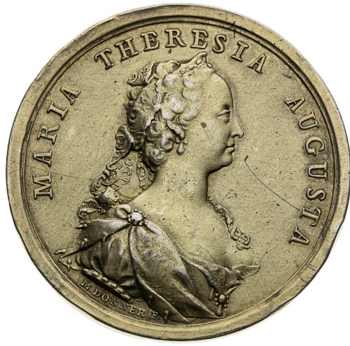 Strieborná medaila 1743 - averz