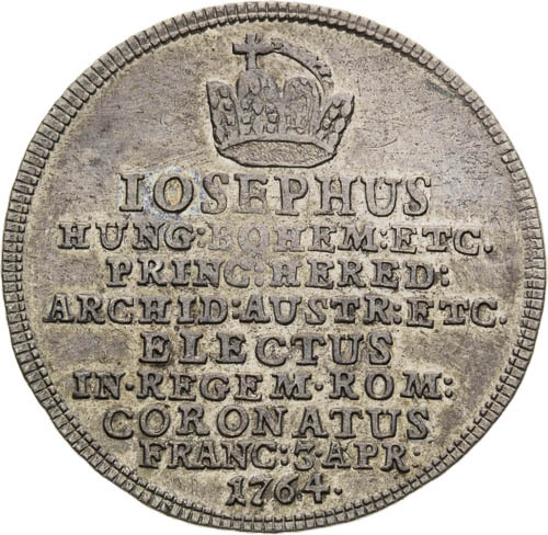 Strieborný žetón 1764  - averz
