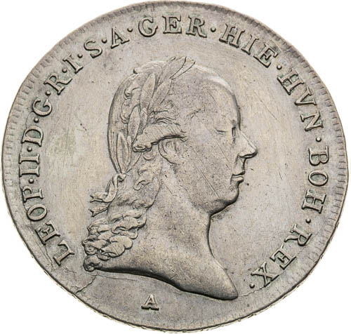 Krížový 1/4 toliar 1792 - averz