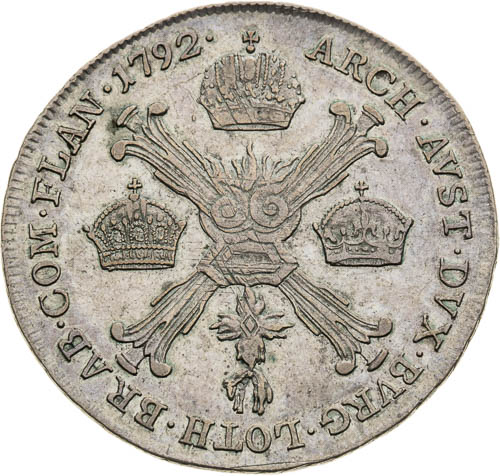 Krížový 1/4 toliar 1792 - reverz