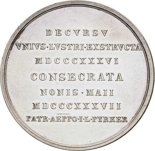 Strieborná medaila 1837 - reverz