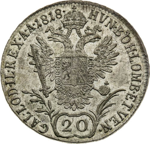 20 Kreutzer 1818 - back