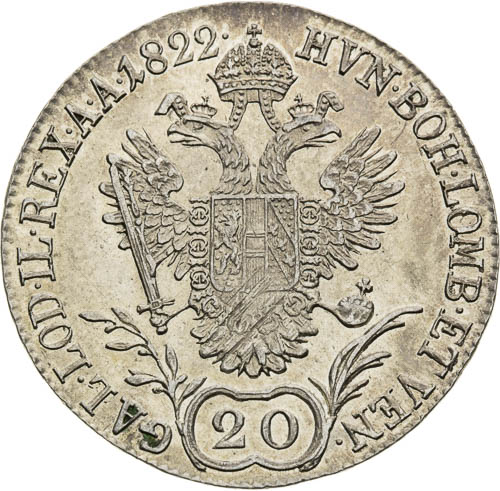20 Kreutzer 1822 - back