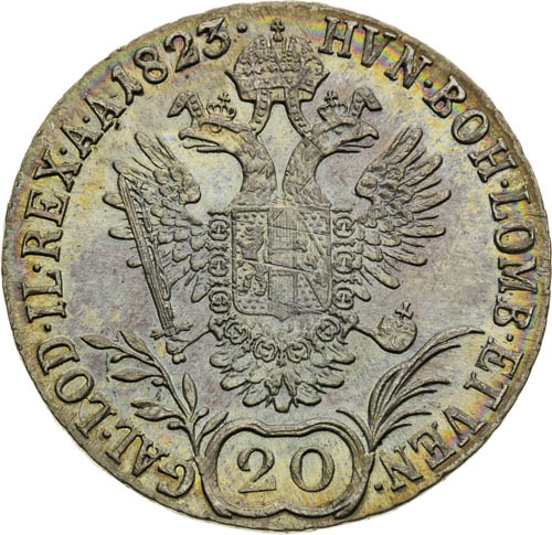 20 Kreutzer 1823 - back