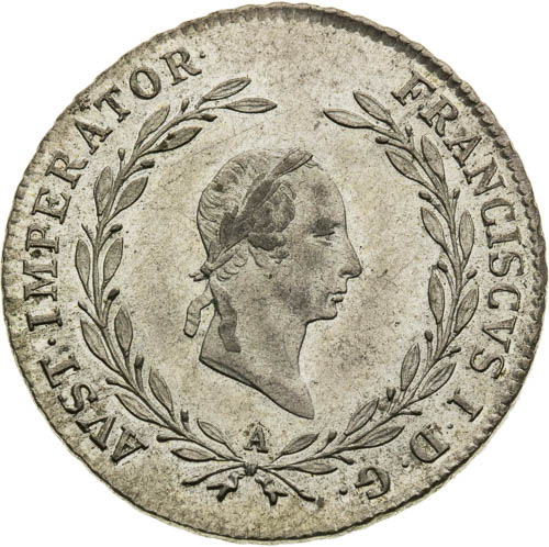20 Kreutzer 1828 - front