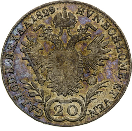 20 Kreutzer 1829 - back