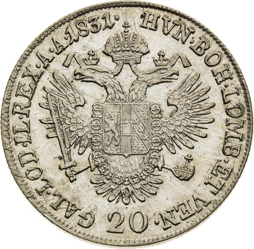 20 Kreutzer 1831 - back