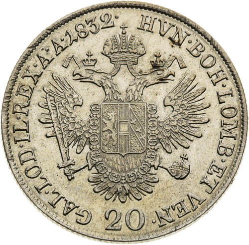 20 Kreutzer 1832 - back