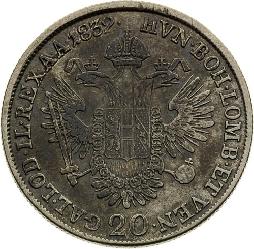 20 Kreutzer 1832 - back