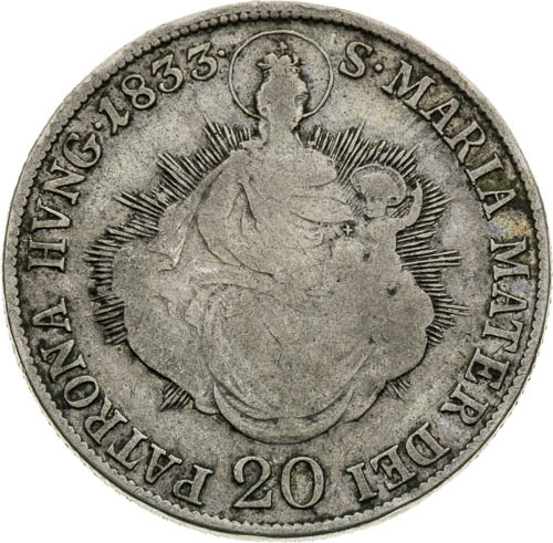 20 Kreutzer 1833 - back