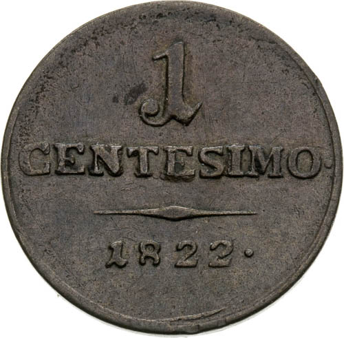 Centisimo 1822 - back