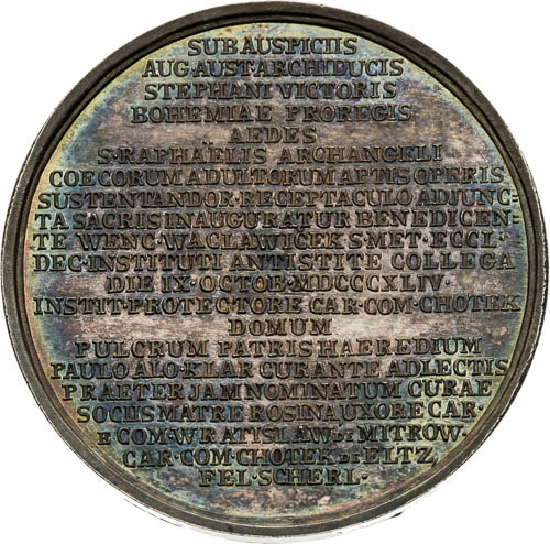 Strieborná medaila 1844 - reverz