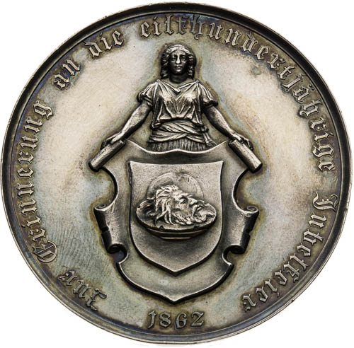 Strieborná medaila 1862 - averz