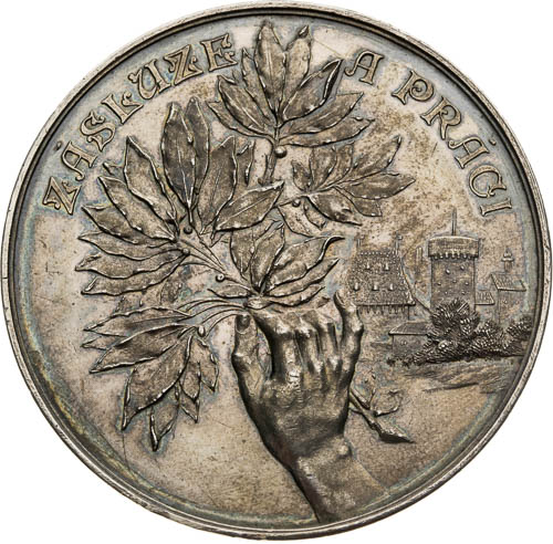 Strieborná medaila 1902 - averz