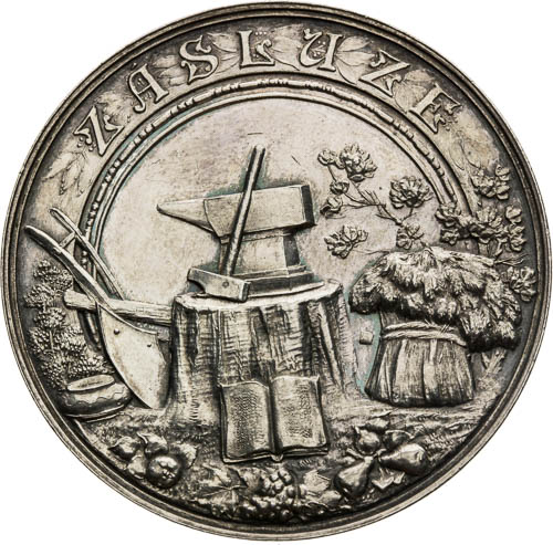Strieborná medaila 1902 - averz