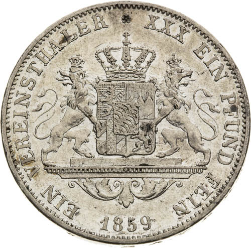 Thaler 1859 - back