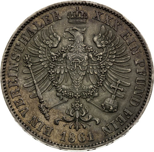 Federal Thaler 1861 - back