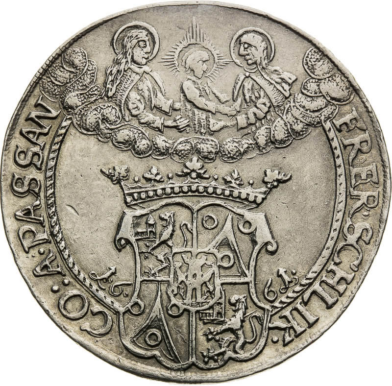 1/2 Thaler 1661 - back