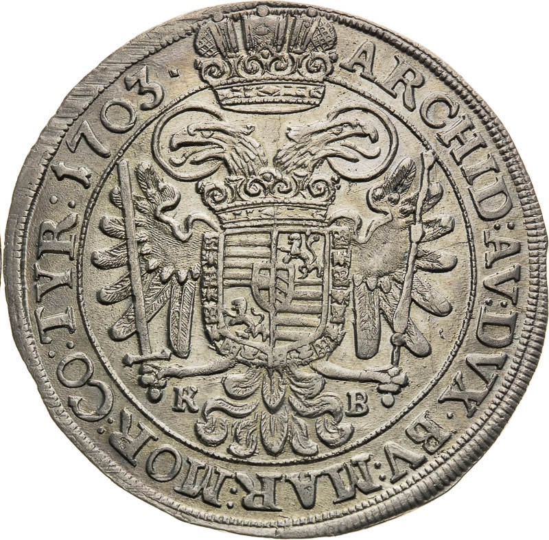 1/2 Thaler 1703 - back