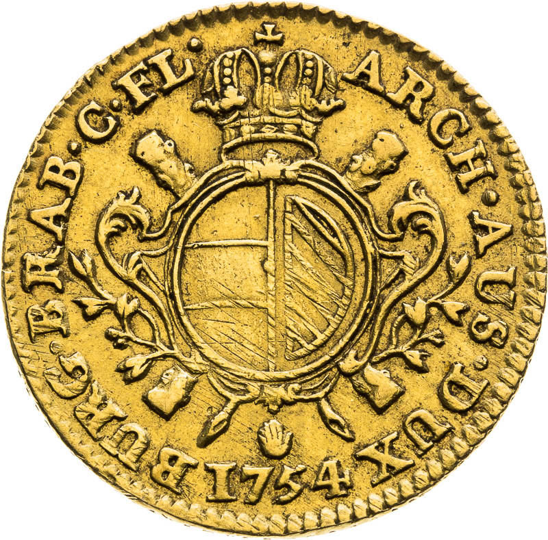 Souverain d'Or 1754 - back