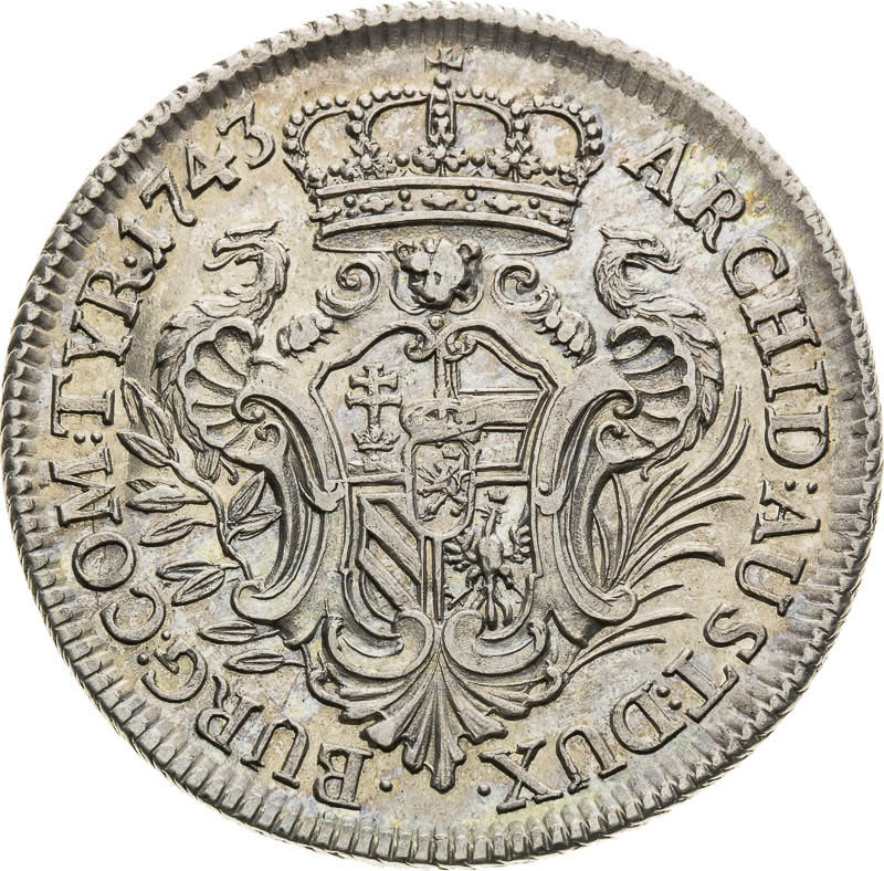1/2 Thaler 1743 - back