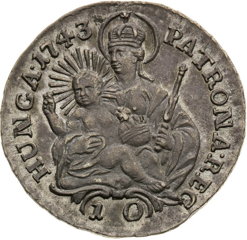 10 Denar 1743 - back