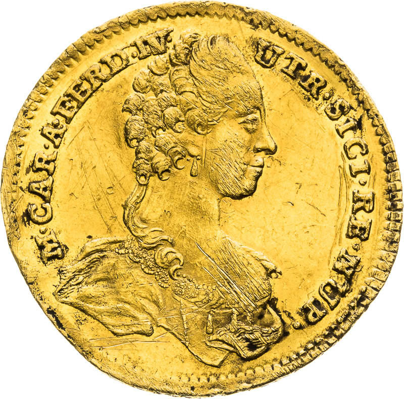Gold Token 1768 - 3/4 Ducat - front