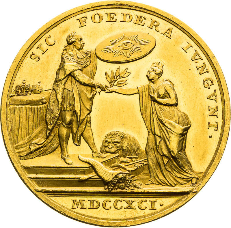 Gold Medal - 6 1/2 ducat 1791 - back