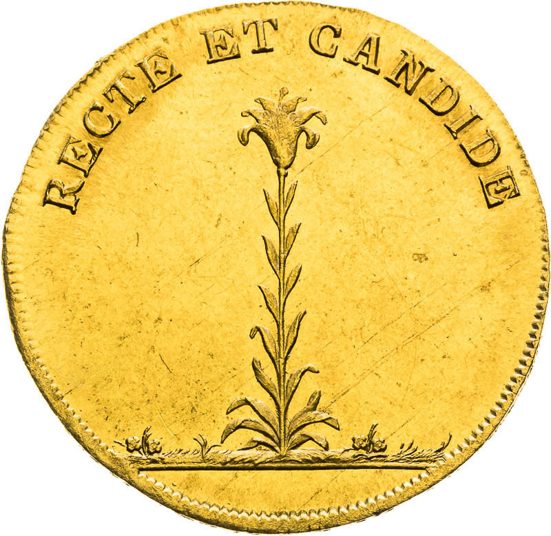 Gold Token 1808 - 1 1/4 Ducats - back