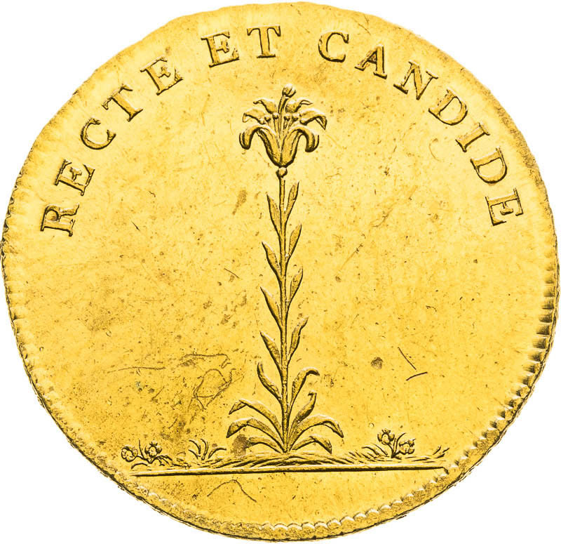 Gold Token 1808 - 3/4 Ducat - back