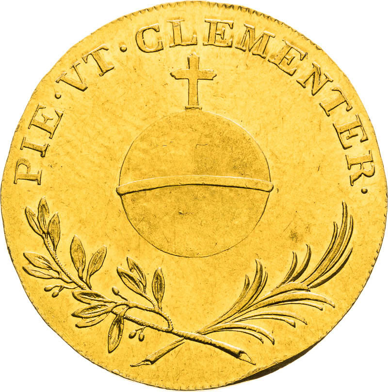 Gold Token 1825 - 1 1/4 Ducats - back