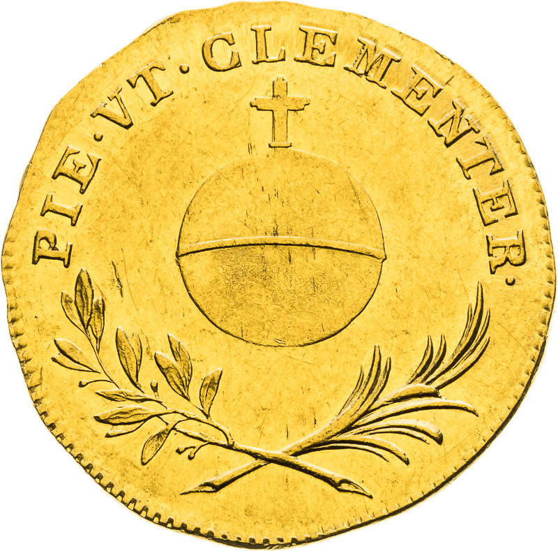 Gold Token 1825 - 3/4 Ducat - back