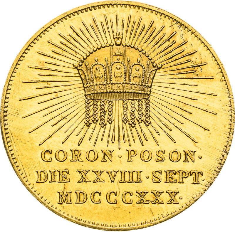 Gold Token 1830 - 1 3/4 Ducats - back