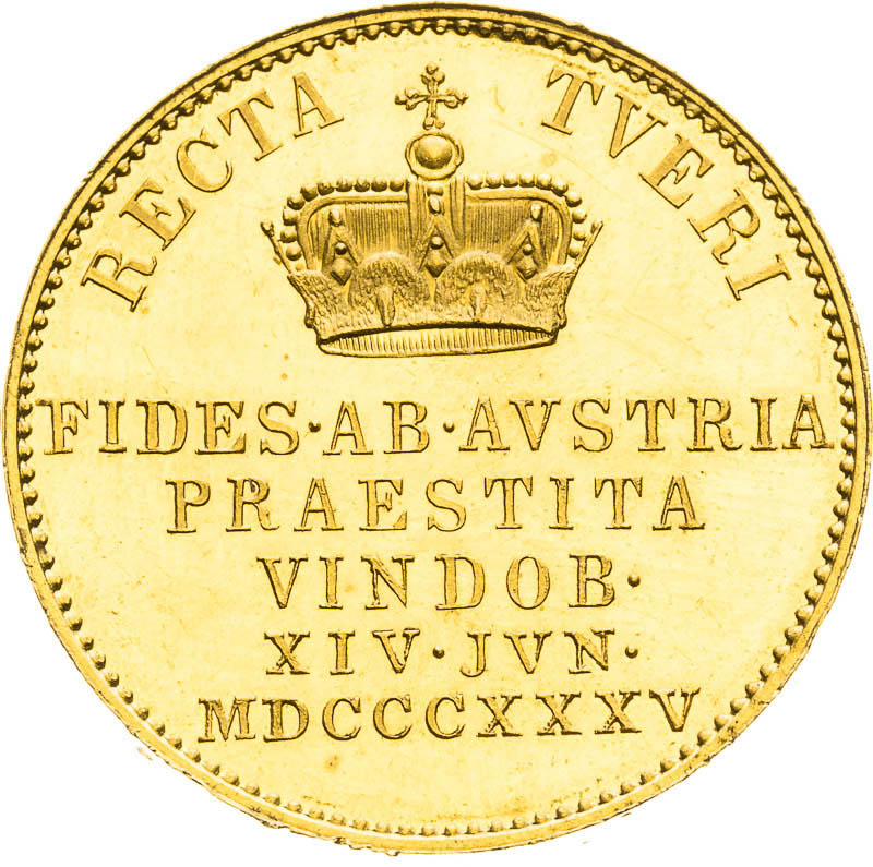 Gold Token 1830 - 1 1/2 Ducats - back