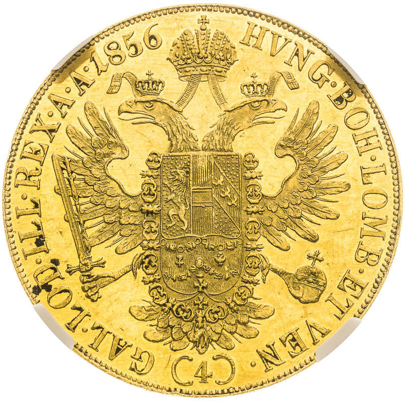 4 Ducats 1856 - back