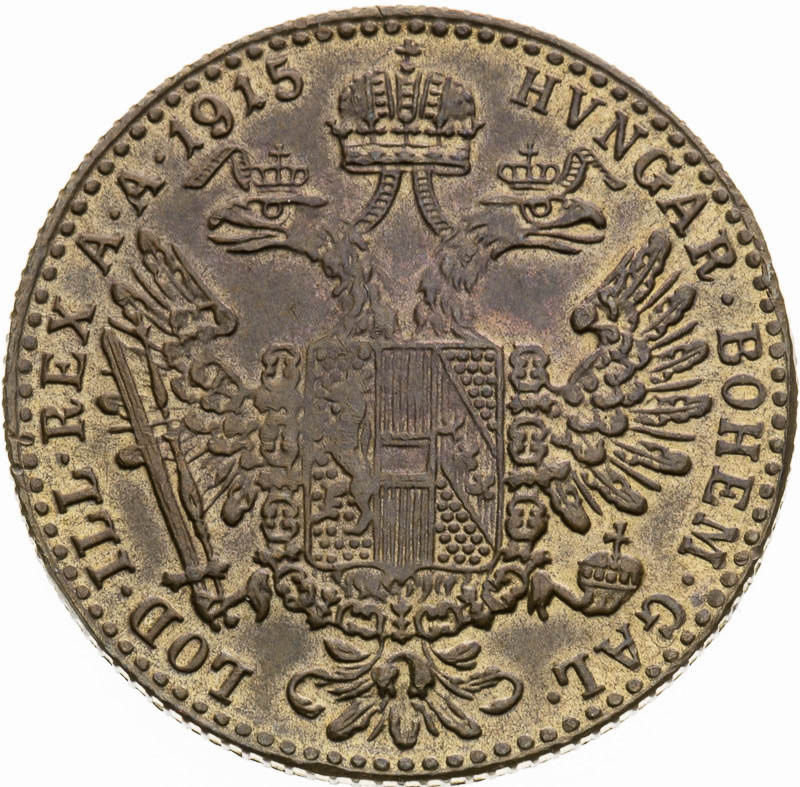 Ducat 1915 (copper) - back