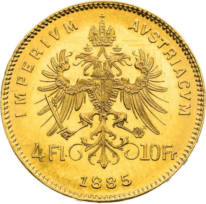 4 Florin 1885 - back
