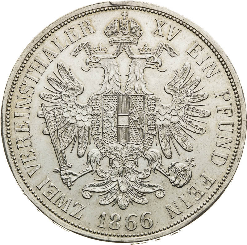 Federal 2 Taler 1866 - back