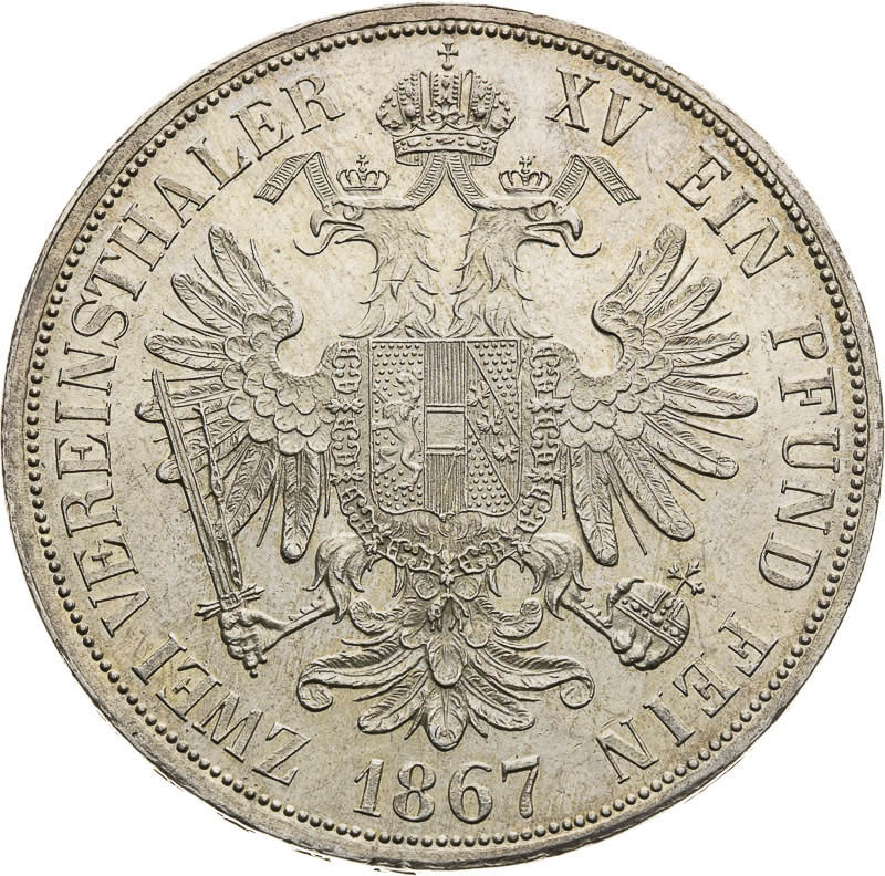 Federal 2 Thaler 1867 - back